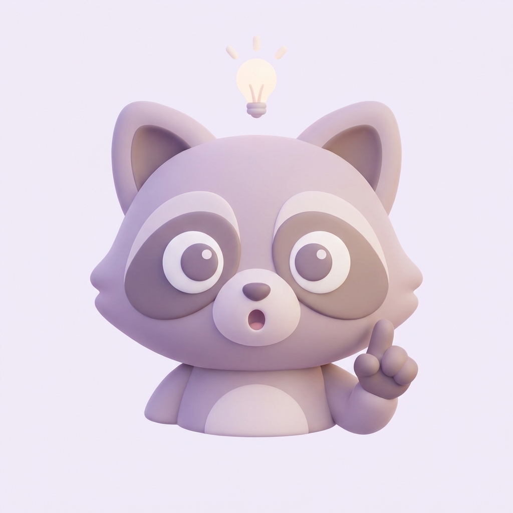 Aha moment raccoon